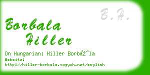 borbala hiller business card